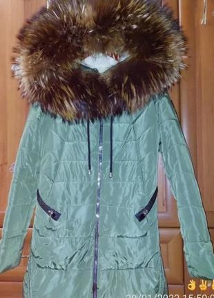 Зимняя курточка с натуральным мехом.4 фото