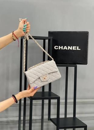 Сумка стеганая серая женская в стиле chanel  мини клатч шанель сумочка маленькая шанель кросс-боди1 фото