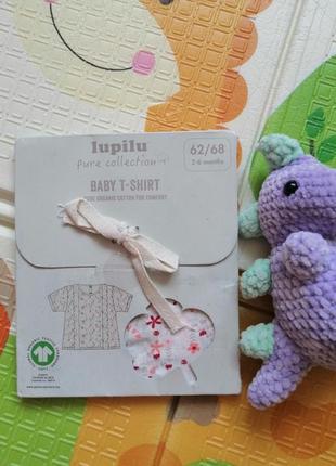 Футболка для дівчинки від lupilu pure collection 62-68