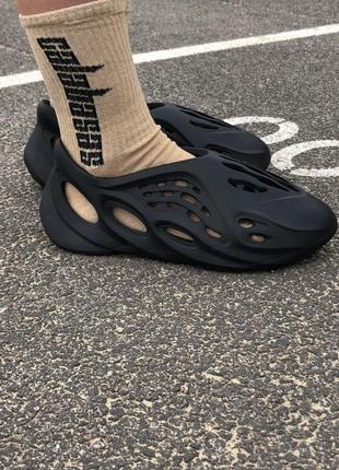 Adidas yeezy foam runner black женские тапочки черные адидас9 фото