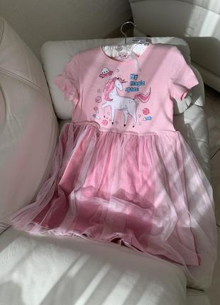 Сукня з тюлю та гліттером розм 1409 фото