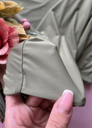 🫒оливковая облегающая юбка миди/обтягивающая юбка цвета хаки со сборками/болотная юбка в обтяжку🫒3 фото