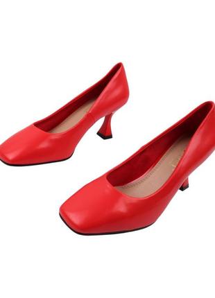 Туфли женские liici красные3 фото