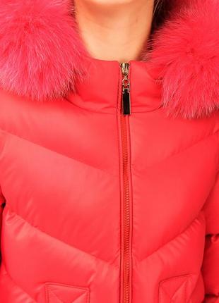 Яркий зимний пуховик куртка пальто7 фото