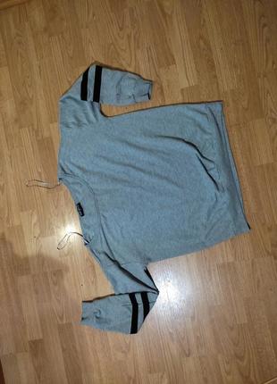 Кофта свитшот серый світшот сірий м