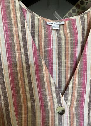 Яркое котоновое платье zara 3