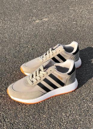 Adidas iniki beige/black/orange чоловічі кросівки адідас иники