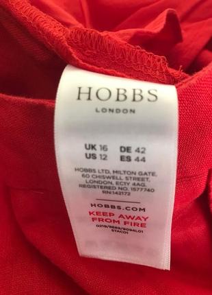 Элегантные льняные кюлоты красного цвета от дорогого английского бренда hobbs, размер 16, укр 52-544 фото