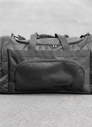 Мужская большая спортивная сумка nike biz для тренировок на 60 литров черная тканевая