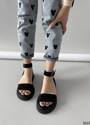 Босоніжки жіночі замшеві