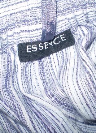 Жіночі довгі лляні шорти essence 4xl 56р. бриджі, з бавовною, смужка8 фото