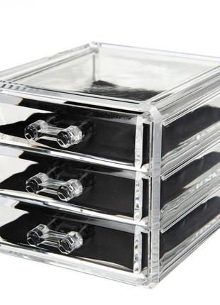 Пластиковий органайзер для косметики 13,5х12х10 см