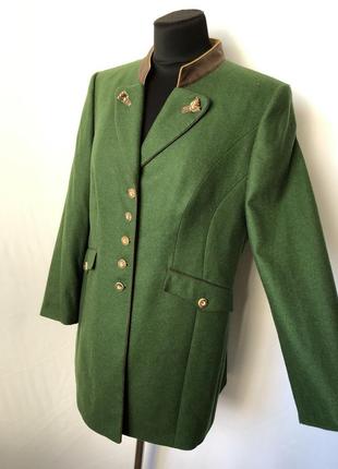 Зелёное баварское пальто сюртук пиджак шерсть винтаж2 фото