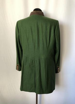 Зелёное баварское пальто сюртук пиджак шерсть винтаж3 фото