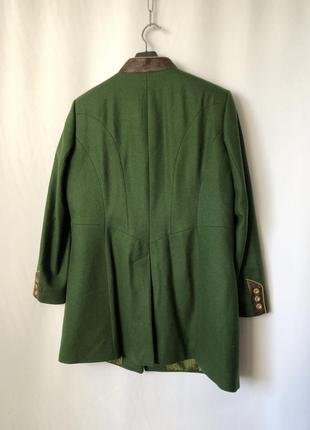 Зелёное баварское пальто сюртук пиджак шерсть винтаж5 фото