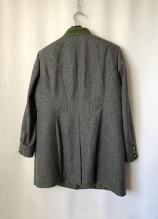 Вінтаж баварське пальто сюртук піджак сірий жакет шерсть6 фото