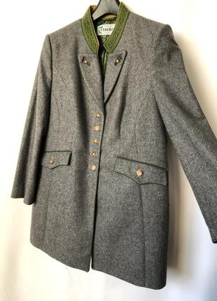Вінтаж баварське пальто сюртук піджак сірий жакет шерсть4 фото