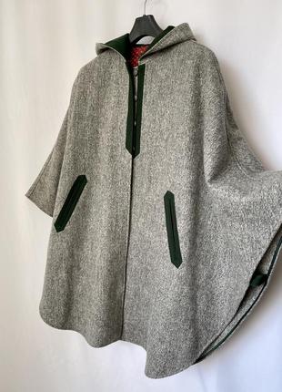 Винтаж баварский кейп пальто шерсть серый тироль альпийский1 фото