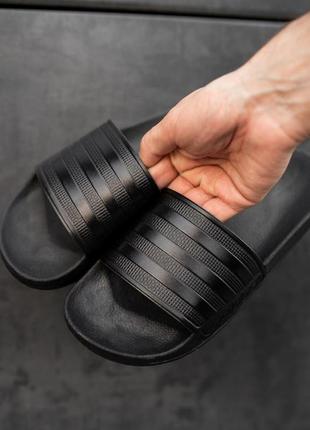 Adidas slides black мужские шлепанцы адидас3 фото