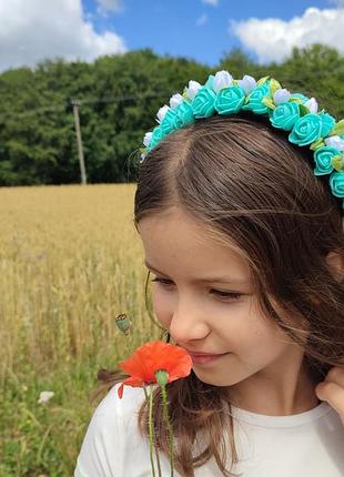 Ободок на голову,квітковий обруч