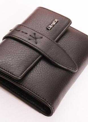 Женский кожаный кошелек grande чёрный 2633-bl