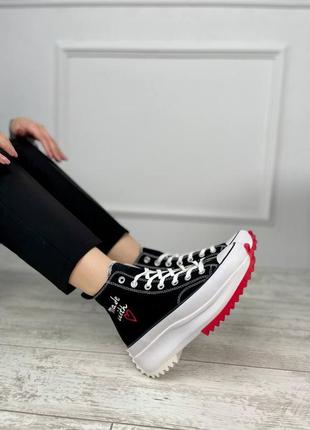Кеди жіночі конверс converse chuck taylor all star layer up blackreds