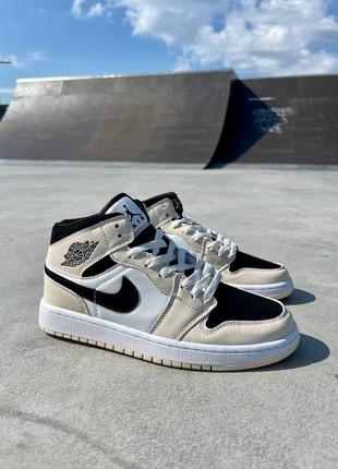 Женские кроссовки nike air jordan 1 mid barely orange 36-37-38-39-40-414 фото
