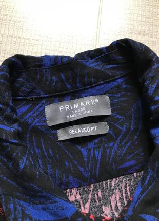 Летняя рубашка, гавайка, вискоза, primark relaxed fit. l2 фото