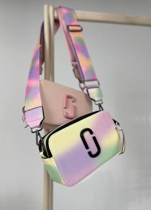 Marc jacobs snapshot pastel трендова сумочка марк джейкобс пастельна зефірка різнокольорова бузкова пастельная сумка бренд сиреневая разноцветная9 фото