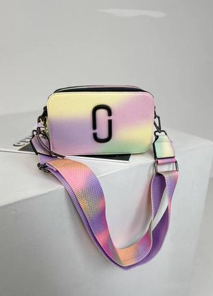 Marc jacobs snapshot pastel трендова сумочка марк джейкобс пастельна зефірка різнокольорова бузкова пастельная сумка бренд сиреневая разноцветная1 фото