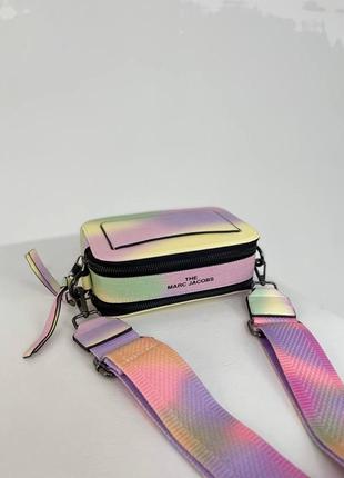 Marc jacobs snapshot pastel трендова сумочка марк джейкобс пастельна зефірка різнокольорова бузкова пастельная сумка бренд сиреневая разноцветная3 фото