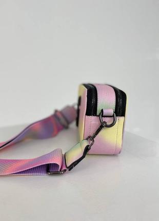 Marc jacobs snapshot pastel трендова сумочка марк джейкобс пастельна зефірка різнокольорова бузкова пастельная сумка бренд сиреневая разноцветная5 фото