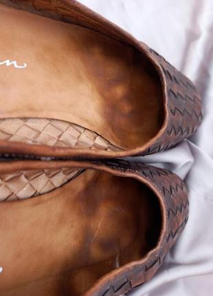 Винтажные туфли женские кожаные peter hahn с плетением из кожи10 фото