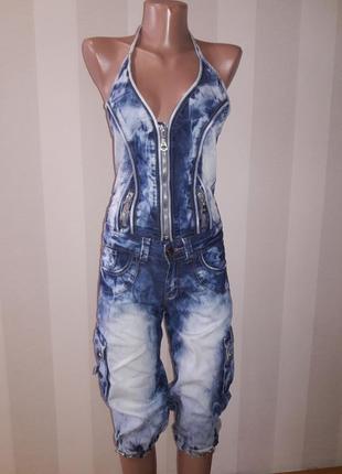 Комбинезон джинсовый