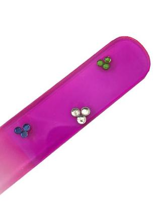 Скляна Пилочка широка округлена зі стразами 20х2.5см