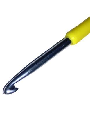 Гачок односторонній з пластмасовою потовщеною ручкою №5/13.8 см4 фото