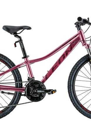 Велосипед 24" leon junior am dd 2022 (розовый с черным (м))