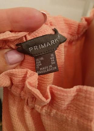 Пудровый сарафан ярусами на завязках primark,сарафан літній3 фото