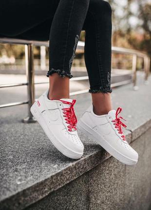 Кросівки жіночі nike air force 1 supreme white8 фото