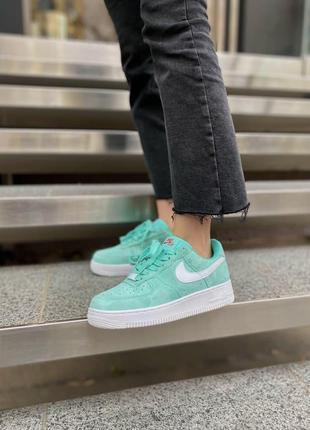 Кросівки жіночі nike air force 1 green white3 фото