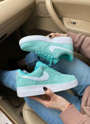 Кросівки жіночі nike air force 1 green white8 фото