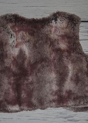 4 - 5 лет 110 см обалденно модная фирменная красивенькая теплая жилетка болеро меховушка next некст3 фото
