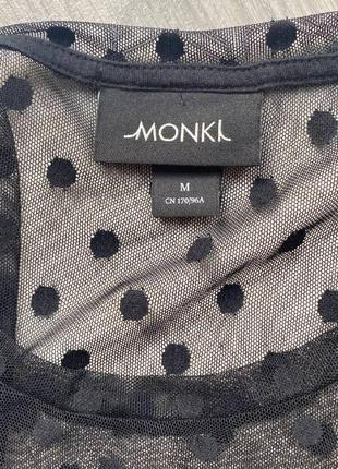 Кофта в сетку / блузка в горох monki / сетчатая кофта3 фото