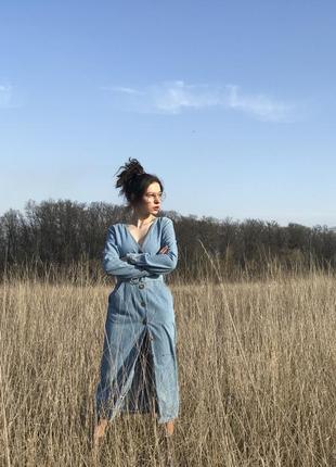 Пляття сукня міді джинс