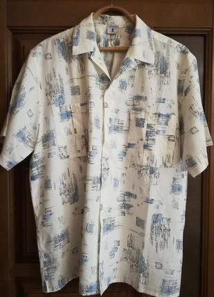Вінтажна рубашкас коротким рукавом "luigi rossi" collection