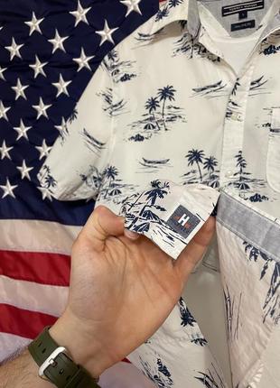 Шведка рубашка гавайка tommy hilfiger calvin live  polo premium palm8 фото