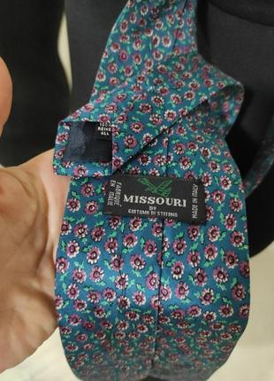 Missouri краватка галстук шовк шелк в квіти принт2 фото
