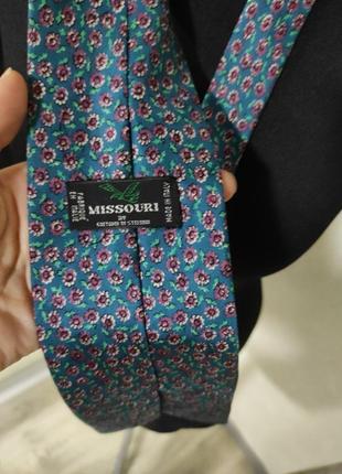 Missouri краватка галстук шовк шелк в квіти принт3 фото