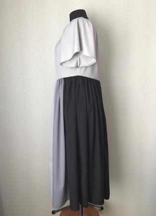 Оригинальное платье колорблок, размер 2xl (реально 4xl-6xl)2 фото