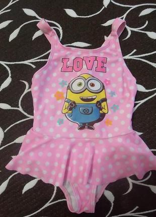 Купальник пляжний на дівчинку 1,5-2 років, фірми despicable